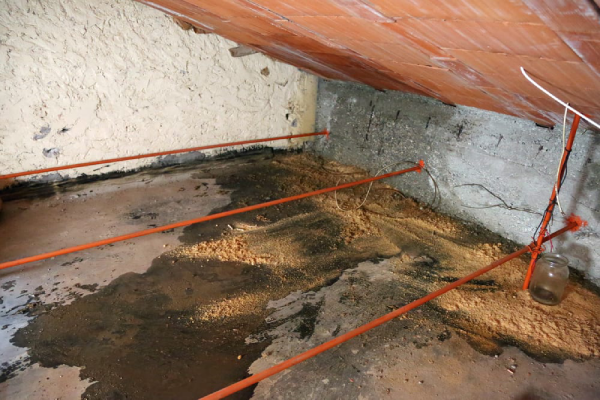 water damage in attic